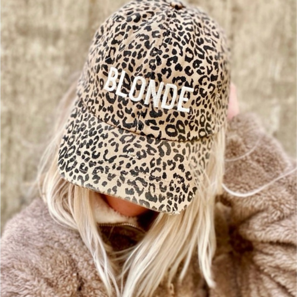 BLONDE Embroidered Leopard Cap